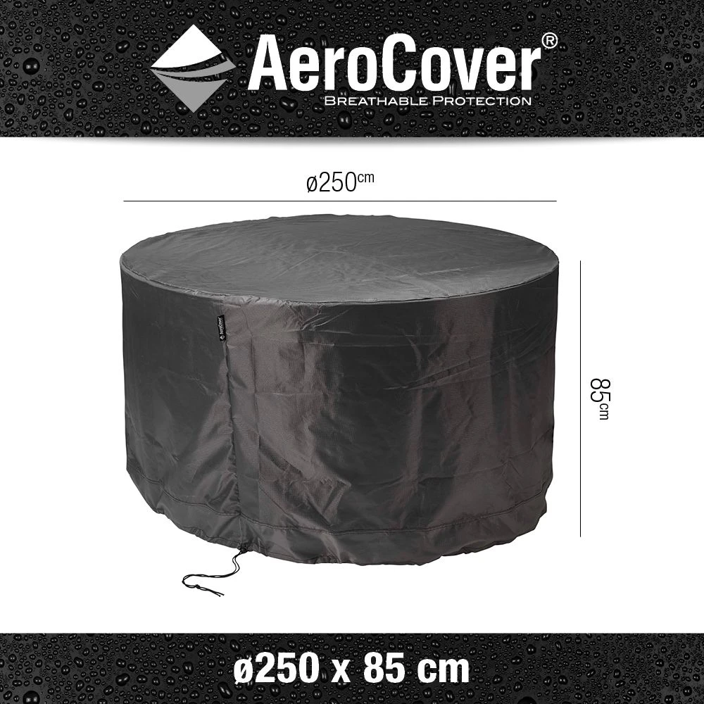 Aerocover Tuinmeubelhoes Ø250x85 Cm 2 Aerocover Tuinmeubelhoes Ø250x85 Cm - Afbeelding 2