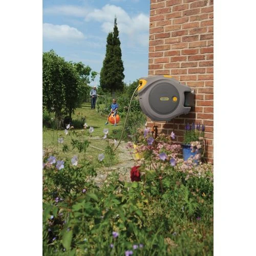 Hozelock Auto Reel Wandslangbox 25 Meter Grijs 2 Hozelock Auto Reel Wandslangbox 25 Meter Grijs - Afbeelding 2