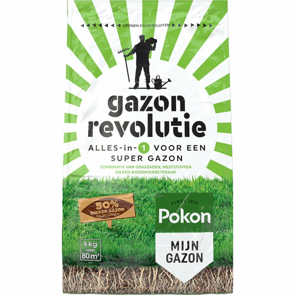 Pokon Gazon Revolutie 4 Kg 80 M2 1 Pokon Gazon Revolutie 4 Kg 80 M2