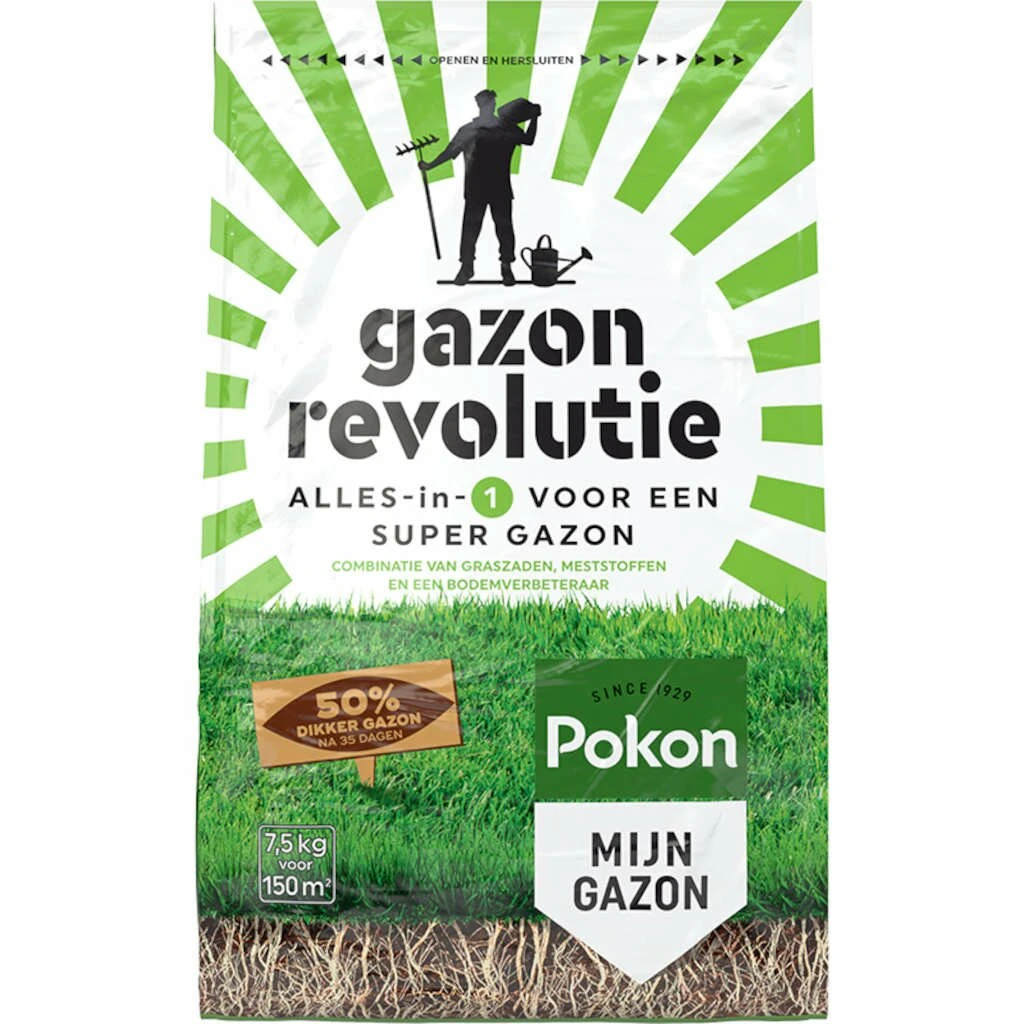 Pokon Gazon Revolutie 7.5 Kg 150 M2 1 Pokon Gazon Revolutie 7.5 Kg 150 M2