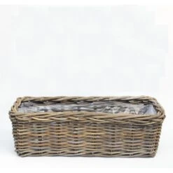 Van Der Leeden Rotan Mand 60 Cm Antiek Grijs