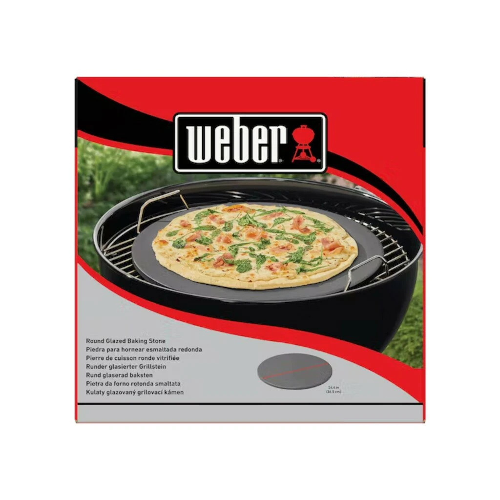 Weber Pizzasteen Geglazuurd Rond 36cm 1 Weber Pizzasteen Geglazuurd Rond 36cm